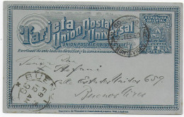 Post Card Montevideo Nach Buenos Aires 1899 - Uruguay