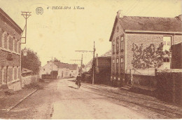 TIEGE ( Sart-lez-Spa - Jalhay ) -  L'Ecole - Curé En Vélo - 23.8.1921 - Spa