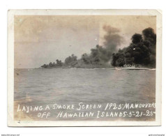 Photo US Navy Destroyers Laying A Smoke Screen During Manoeuvres Off Hawaii May 1925 USN - Boten