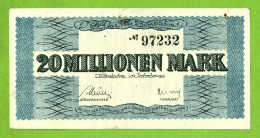 ALLEMAGNE / NOTGELD / KAISERSLAUTERN / 20 MILLIONS De MARK / N° 97232 / 10 SEPTEMBRE 1923 - Lokale Ausgaben