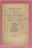 1906 CEREMONIAL DE L ENTREE SOLENNELLE DE MGR. LEMONNIER EVEQUE DE BAYEUX ET LISIEUX - Normandië