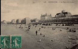 50 , Cpa  CHERBOURG , 178 , La Plage Et Le Casino (13403) - Cherbourg