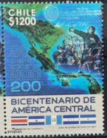 Chile 2021, Bicentenary Of Central America, MNH Single Stamp - Chile