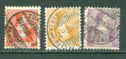 Suisse   Yvert 116/118  Ou  Zum  104/106  Ob  TB   - Used Stamps