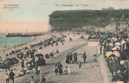 FRANCE - Fécamp - Vue Sur La Plage - Colorisé - Animé - Le Littoral - Carte Postale Ancienne - Fécamp