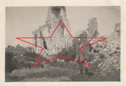 Photo Aout 1919 CANTAING-SUR-ESCAUT (près Cambrai) - Les Ruines De L'église (A229, Ww1, Wk 1) - Autres & Non Classés