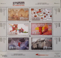 Chile 2022, 275 Years Postal Service In Chile, MNH S/S - Chile