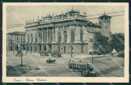 Torino Città Palazzo Madama Tram Cartolina KV3765 - Autres & Non Classés