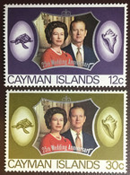 Cayman Islands 1972 Silver Wedding Turtles Shells MNH - Cayman Islands