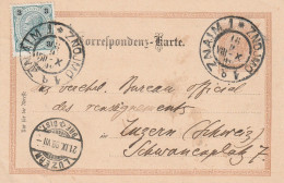 Autriche Entier Postal Znaim Pour La Suisse 1899 - Postkarten