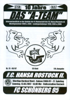 Fußball-Programm PRG Hansa Rostock Amateure / II - FC Schönberg 95 13 4. 2007 TSG NOFV Oberliga Mecklenburg-Vorpommern - Programma's
