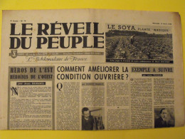 Le Réveil Du Peuple N° 78 Du 12 Avril 1944. Collaboration Antisémite. Boissel Terrorisme Albessard Francis Pemjean LVF - Guerra 1939-45