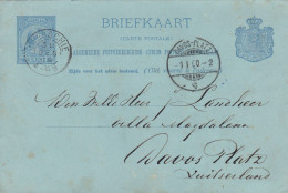 Briefkaart 30 Dec 1899 Overschie (hulpkantoor Kleinrond) Naar Zwitserland - Storia Postale