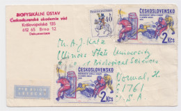 Carton De L'institut Czechoslovak Academy Of Sciences Kralovopolska Par Avion Etats Unis D'Amérique (Froissé En L'état) - Other & Unclassified
