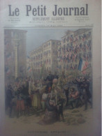 Le Petit Journal 129 Souvenir Effacé Entrée Français Milan 8/6/1859 Une Visite Geoffroy Partition Regard En Avant Nadaud - Magazines - Before 1900