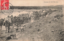 ALGERIE - Caravane Du Caïd Ben Gana - Animé - Chameaux - Dromadaires - Vue Générale - Carte Postale Ancienne - Uomini