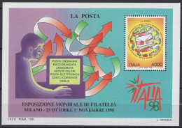 Italie  Yvert  BF 20  * * TB   Expo Philatélique    - Blocks & Kleinbögen