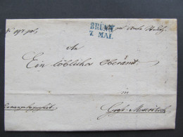 BRIEF Brno - Velké Meziříčí Vorphila 1849 BLAU Böhmen  / P8642 - ...-1850 Préphilatélie