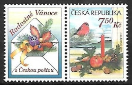 Czech Republic (Ceska) - MNH ** 2006 CHRISTMAS With Tab :  Red Crossbill  -  Loxia Curvirostra - Uccelli Canterini Ed Arboricoli