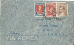 ARGENTINE LETTRE PAR AVION 1P15 BUENOS AIRES POUR PARIS  DE 1935  LETTRE COVERP - Brieven En Documenten