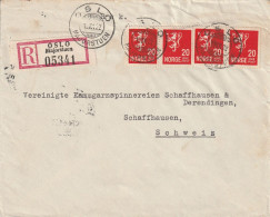 Norvège Lettre Recommandée Oslo Pour La Suisse 1932 - Briefe U. Dokumente