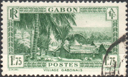 GABON, PAESAGGI, LANDSCAPE, 1,75 Fr., 1933, FRANCOBOLLI USATI Mi:GA 145, Scott:GA 142, Yt:GA 141A (1,20) - Used Stamps