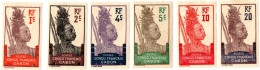 GABON, COSTUMI LOCALI, 1910, FRANCOBOLLI NUOVI (MLH*) Scott:GA 33-38 - Used Stamps