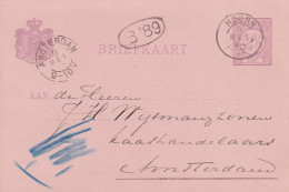 Briefkaart 9 Mei 1894 Hoorn (kleinrond) Naar Amsterdam - Postal History