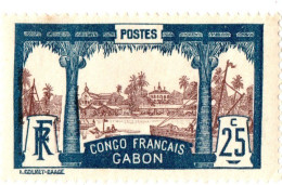 GABON, PAESAGGI, LANDSCAPE, 1910, FRANCOBOLLI NUOVI (MLH*) Mi:GA 39, Scott:GA 39, Yt:GA 39 - Nuovi