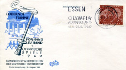 X0178 Germany,cover With Special Postmark Fdc 8.8.1960 Essen,Olympia Austellung,olympiade Of Rome 1960 - 1948-1960