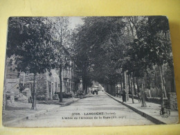 48 8041 CPA 1915 - 48 LANGOGNE - L'ALLEE DE L'AVENUE DE LA GARE - ANIMATION. - Langogne