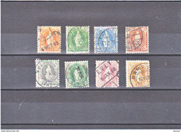 SUISSE 1882-1904 HELVETIA DEBOUT Yvert 71 + 73-75 + 77-78 + 80 Oblitérés, Used, Cote : 64 Euros - Gebruikt