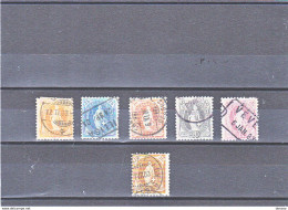 SUISSE 1882-1904 HELVETIA DEBOUT Yvert 71 + 73-75 + 78 + 80 Oblitérés, Used, Cote : 49 Euros - Oblitérés