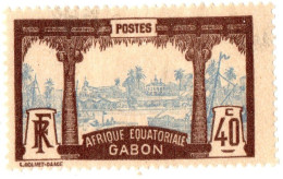 GABON, PAESAGGI, LANDSCAPE, 1910, FRANCOBOLLI NUOVI (MLH*) Mi:GA 63, Scott:GA 63, Yt:GA 59 - Nuovi