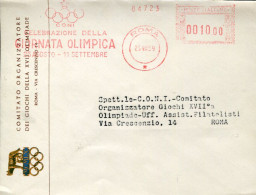 X180 Italia, Red Meter Freistempel Roma 1959 Giornata Olimpica Agosto/settembre, Circuled Cover - Verano 1960: Roma