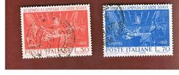 ITALIA REPUBBLICA  - SASS. 936.937    -  1962    G. PASCOLI   (COMPLET SET OF 2)  -   USATO - 1961-70: Oblitérés