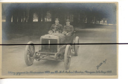 Carte Photo ? CPA . Voiture. THERY Gagnant Des éliminatoires 1905 Sur 95 HP RICHARD BRAZIER Vainqueur De La Coupe 1905 - Photographs