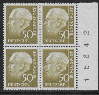 Bund: MiNr. 261, Postfrisch, **, Bogennummer - Unused Stamps