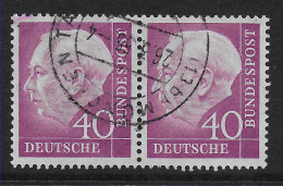 Bund: MiNr. 188, Waagrechtes Paar Gestempelt - Used Stamps