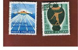 ITALIA   - SASS. 969.970 -  1963 GIOCHI DEL MEDITERRANEO  (COMPLET SET OF 2) -   USATO - 1961-70: Afgestempeld