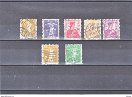 SUISSE 1909-1910 Yvert 128-129 + 131-133 + 134 + 136 Oblitérés, Used, Cote : 14 Euros - Oblitérés