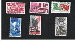 ITALIA  - SA 990.995  -  1965  VENTENNALE DELLA RESISTENZA  (COMPLET SET OF 5) -   USATO  -  RIF. 31072 - 1961-70: Gebraucht