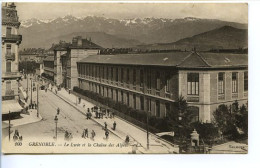 CPA 9 X 14 Isère GRENOBLE  Le Lycée ( Champollion )  Et La Chaîne Des Alpes - Grenoble