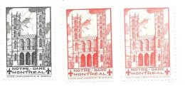 KB926 - VIGNETTES SOCIETE SAINT JEAN BAPTISTE - NOTRE DAME DE MONTREAL - NOTRE DAME DE LA VICTOIRE - Local, Strike, Seals & Cinderellas