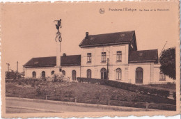 Fontaine-L'Evêque :  La Gare           ( Ecrit Avec Timbre ) - Fontaine-l'Evêque