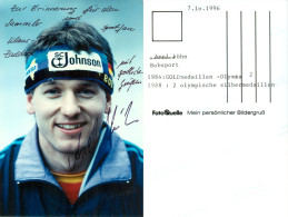 Autogramm Foto Bobsport Viererbob Axel Kühn Erfurt Thüringen WSV Oberhof Olympia 1992 Albertville Bobsleigh FIBT Winter - Autogramme