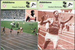 GF1011 - FICHES RENCONTRE - ATHLETISME - DON QUARRIE - HASELY CRAWFORD - HERBERT MCKENLEY - Atletismo