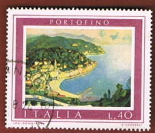 ITALIA REPUBBLICA  - UNIF. 1265   -  1974  TURISTICA: PORTOFINO          -   USATO - 1971-80: Used