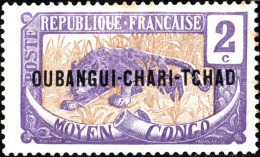 UBANGI-SHARI, FAUNA, LEOPARDO, 1915, NUOVI (MLH*) Scott:FR-OU 2, Yt:FR-OU 2 - Ungebraucht