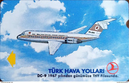 Turkıye Phonecards-THY DC-9 100 Units PTT Unused - Collections